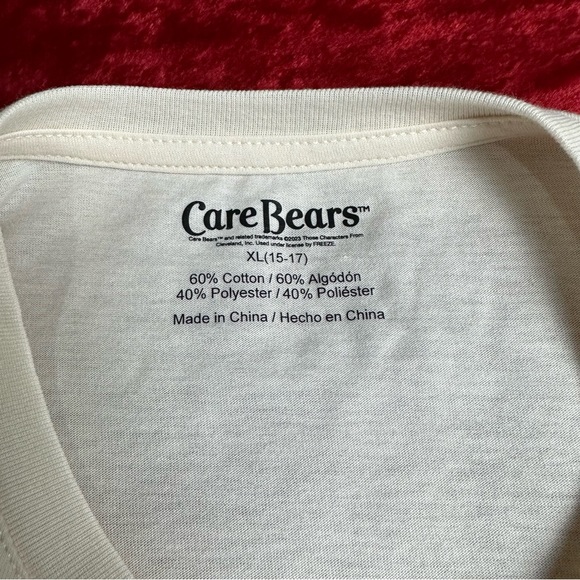 Care Bears Ivory  Short Sleeves T-shirt Junior Sizes - Picture 6 of 7